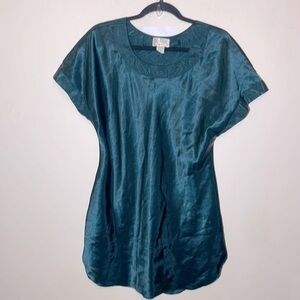 Victoria's Secret Vintage Gold Label Emerald Green Nightgown Small